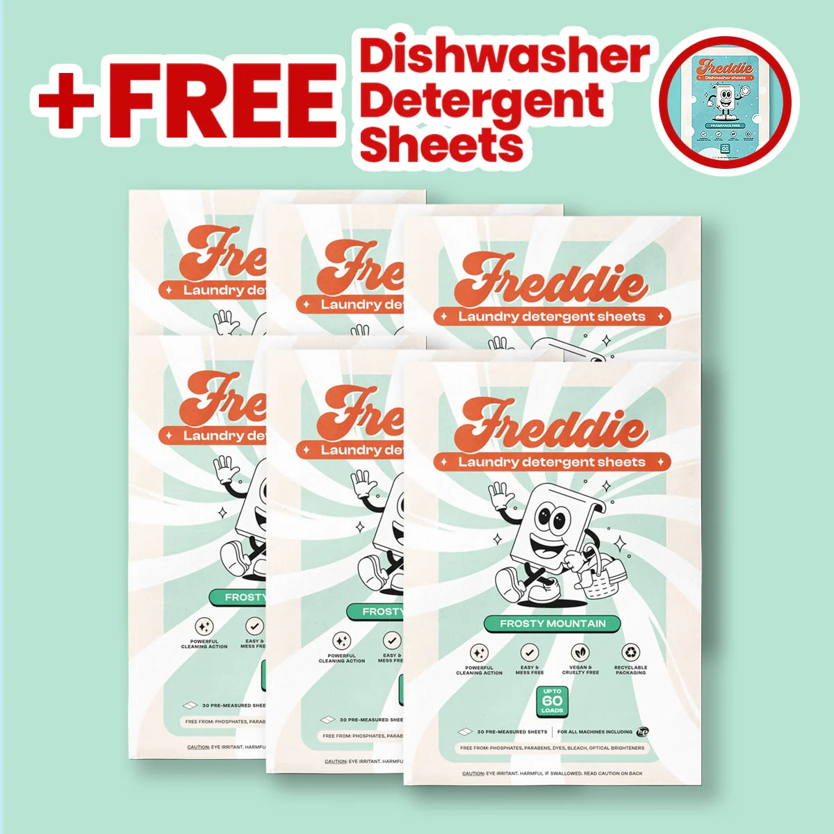 6x Laundry Detergent Sheets + Free 1x Dishwasher Detergent Sheets - Image 3